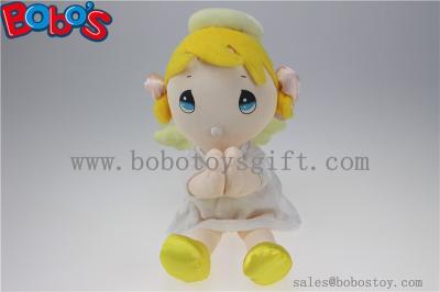 Stuffed Dolls Plush Stuffed Angel Girl Baby Doll Toy with Wing and Halo
