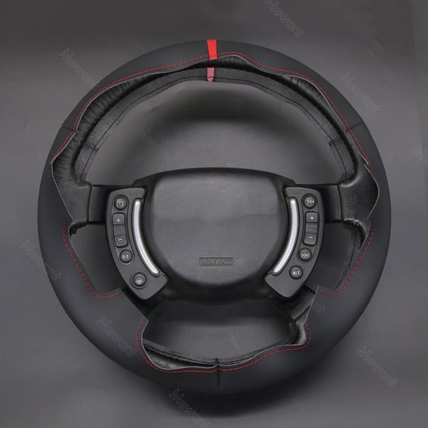 DIY vegan leather steering wheel cover for Land Rover Range Rover III 2002-2005 Vogue III 2006-2012