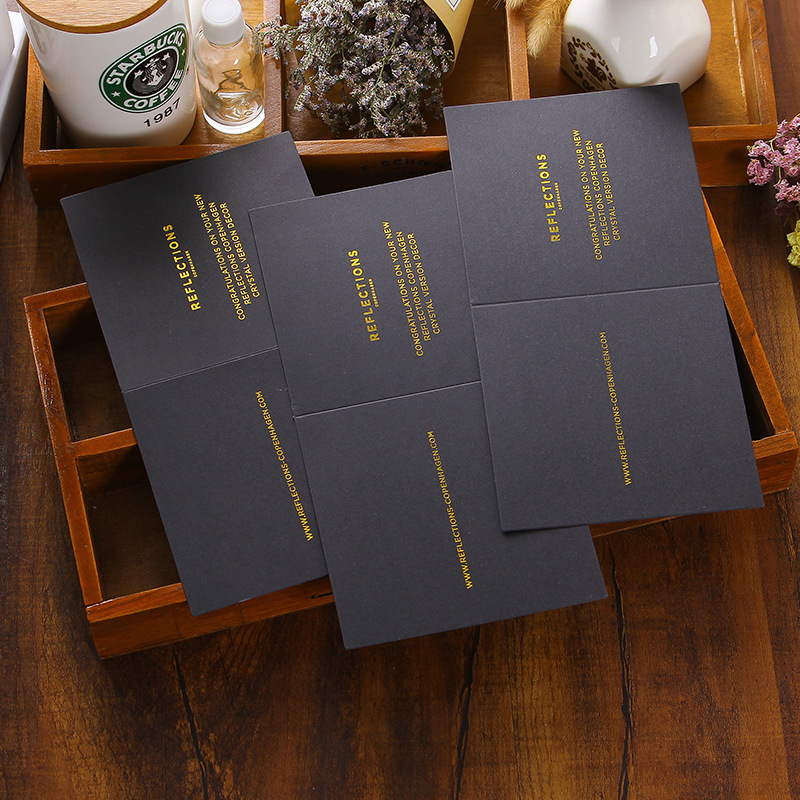 Foil Stamped Folded Business Cards With Special Paper For Luxury Branding
