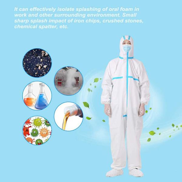 Dust - Proof Disposable Protective Clothing / Medical Protective Coverall