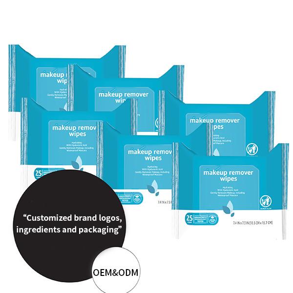 Non Comedogenic Fragrance Free Makeup Removal Wipes 6 Pack of 25 Count