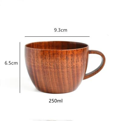 Madeira bebendo de madeira do jujuba do estilo dos copos 220ml 260ml do café a multi isolou