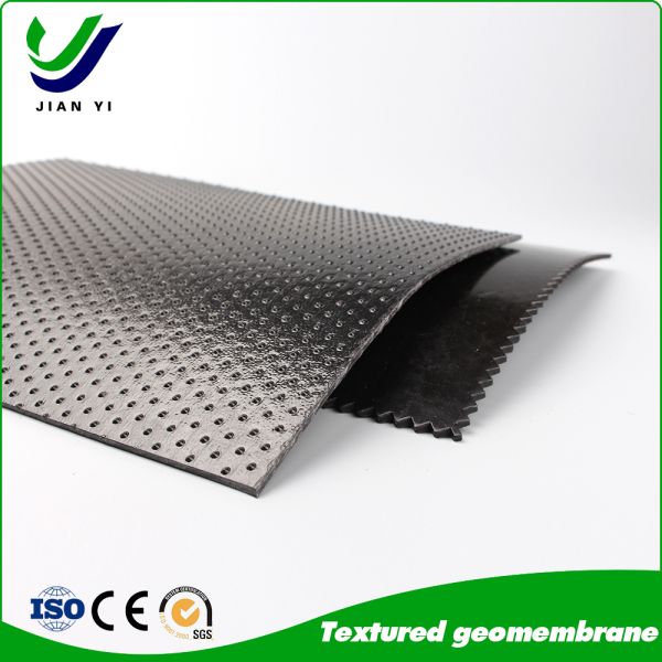 Uv Resistance Geomembrane 1.0mm 2.5mm Textured Anti Slip Easy Construction Laying Suitable Slop Application Width 6m 8m