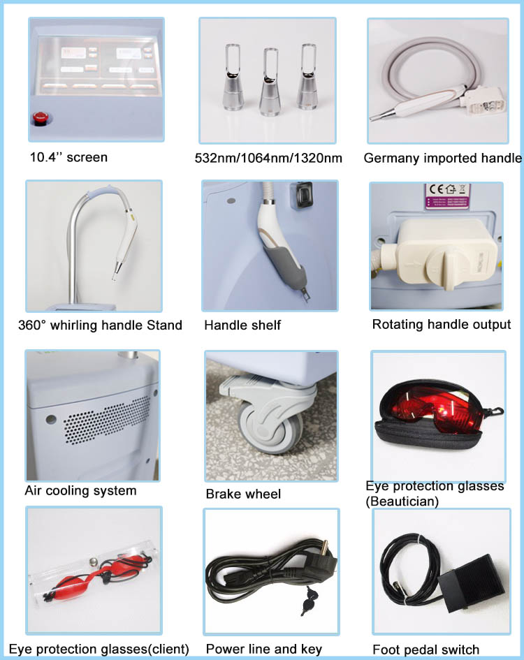 Машина для удаления татуировок Nd Yag Q Switched Laser Device