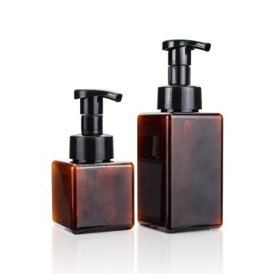 Das garrafas plásticas do sabão do curso quadrado vazio feito sob encomenda Amber Shampoo Bottle 250ml do ANIMAL DE ESTIMAÇÃO