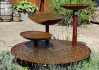 Fuente de acero de conexión en cascada de la característica del agua de Corten de la cascada al aire libre para el jardín