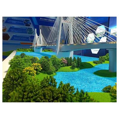 1:100 Model Railway Suspension Bridge Simulation Building Model Railroad Bridges