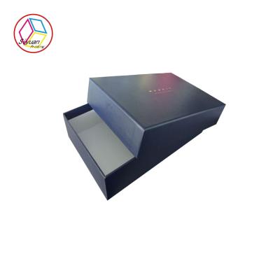 Navy Color Jewelry Paper Gift Box / Black Cardboard Jewelry Gift Boxes