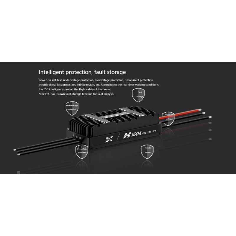 Hobbywing XRotor Pro H150A 24S FOC RTE HW V1 ESC Brushless A Field Oriented Control Drone Esc