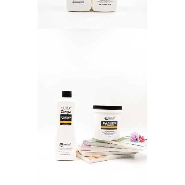 Salon-Grade Professional Hair Lightening Set – Powder & Cream + Hydrogen Peroxide, Permanent Long-Lasting Color, No Irritation
