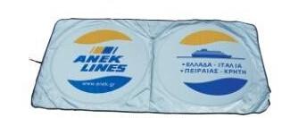 New creative gift product customed logo tyvek/nylon car sun shade with pouch