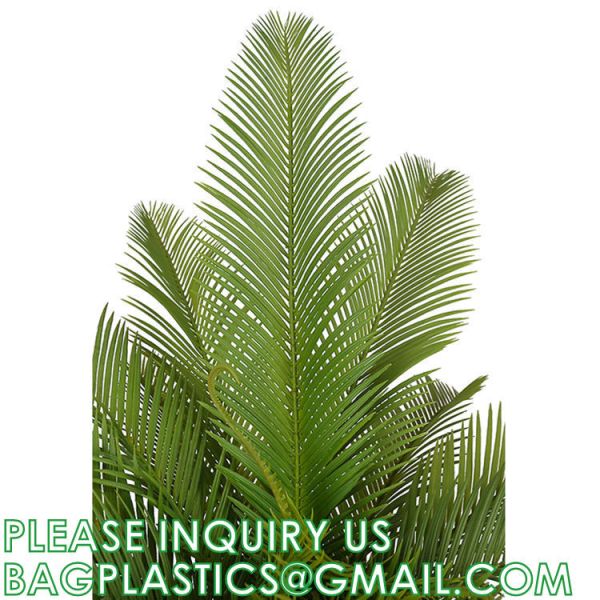 Gorgeous Cycas Revoluta Sago Palm Tree Artificial Plant with Nursery Pot, Feel Real Technology, 28 Long & Giant