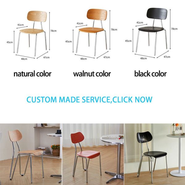 Nordic Style Cafe Tables and Chairs for Milk Tea Shops Internet Celebrity Snack Bars Handcrafted From Iron Art Ocean Board Wood