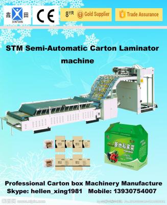Recycled Cardboard Semi Automatic Paper Folding Machine And Carton Gluing Machine