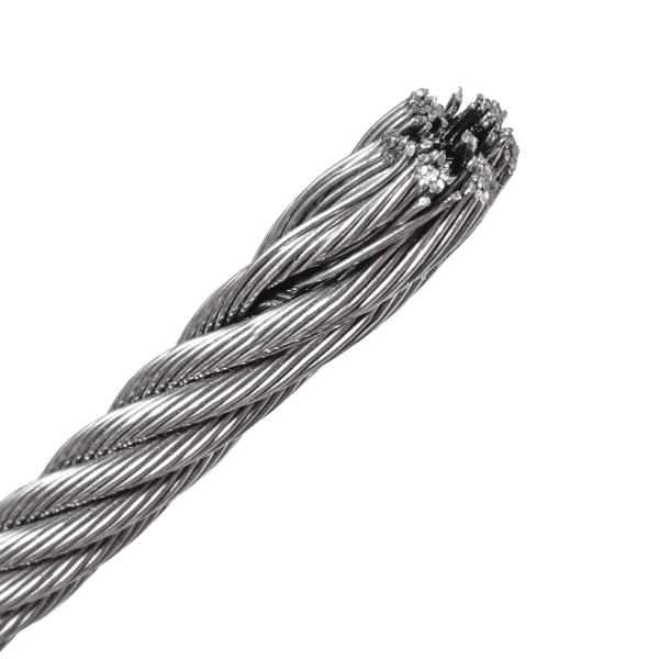Cold Heading AISI SUS304 Steel Wire Rope 7X19 Diameter For Heavy Duty Applications