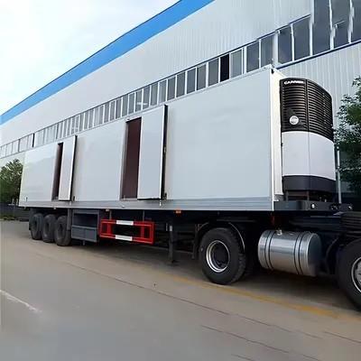Q345B T700 鋼材 ヘビーロード 40/45/53FT 冷蔵バン セミトレーラー リーファーパワーユニット付き