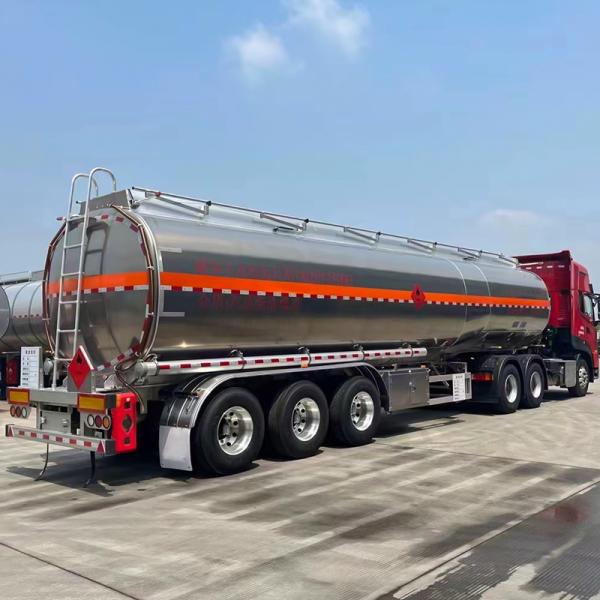 Stainless Steel 42000 Litres Tank Semi Trailer Diesel Jet Fuel Truck 20 - 100T Loading Capacity