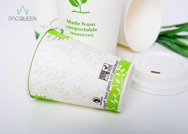 Customized Eco Friendly Disposable Coffee Cups , Tea / Hot Beverage Cups