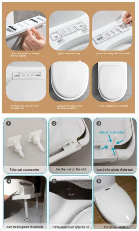 White Plastic Soft Close D Shape Toilet Seat Sustainable And Comfortable For Bathroom