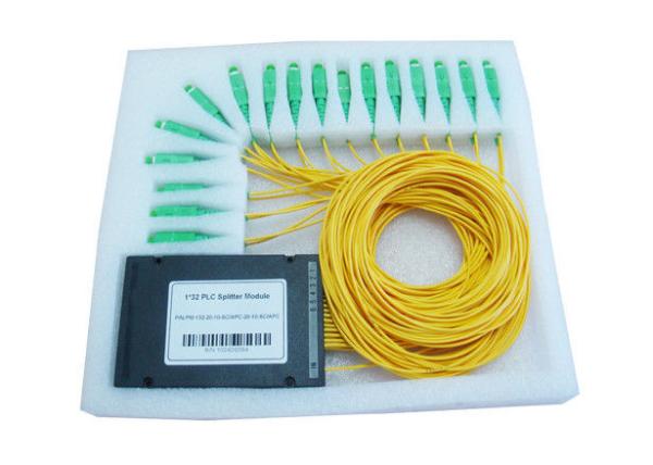 Single Mode Fiber Optic Coupler 1x32 PLC Optical Splitter with 3mm G657A Fiber Cable