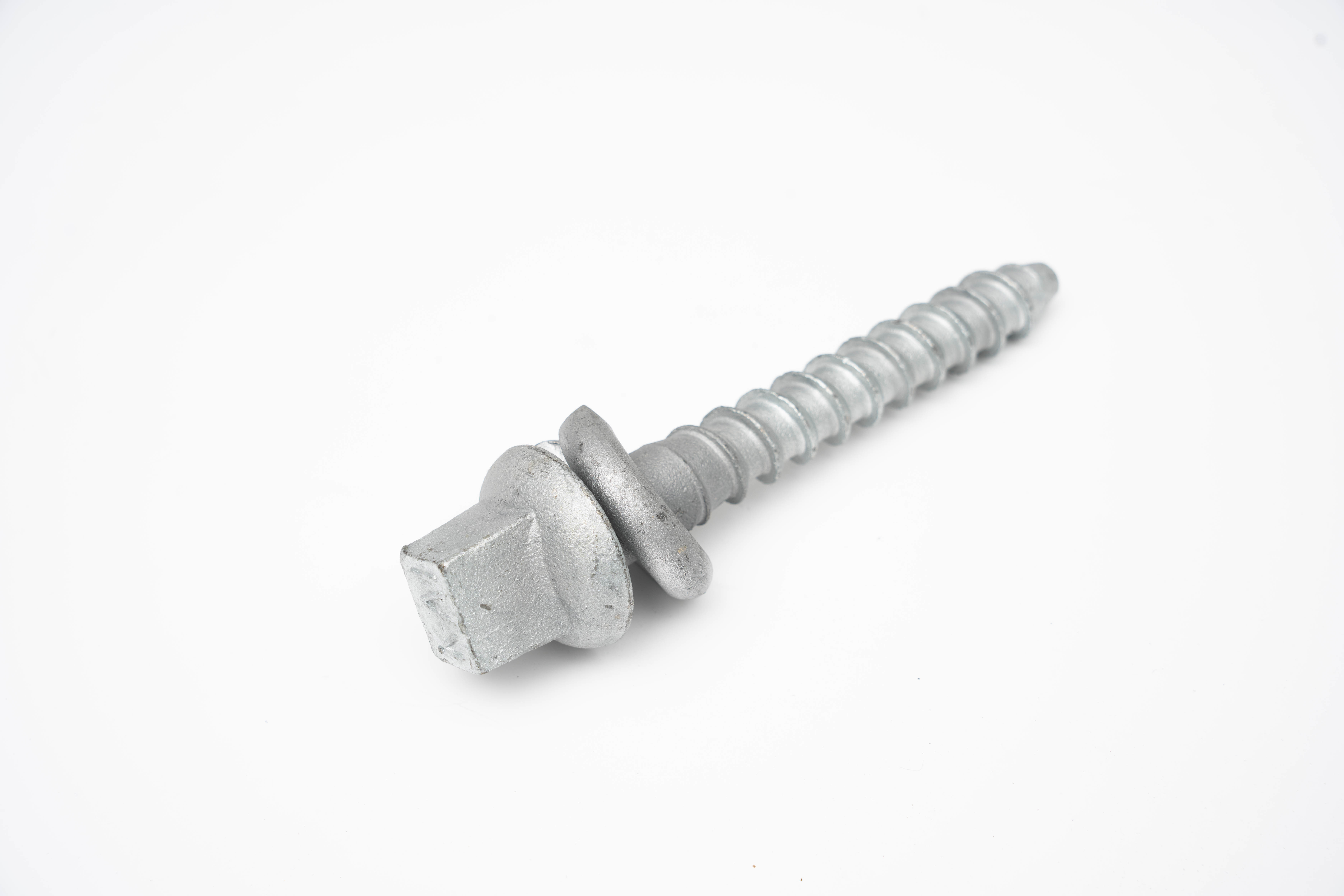 Steel Rail Screw Spike 5.6 Grade Hot Dip Galvanized Sleeper Screw Corrosion