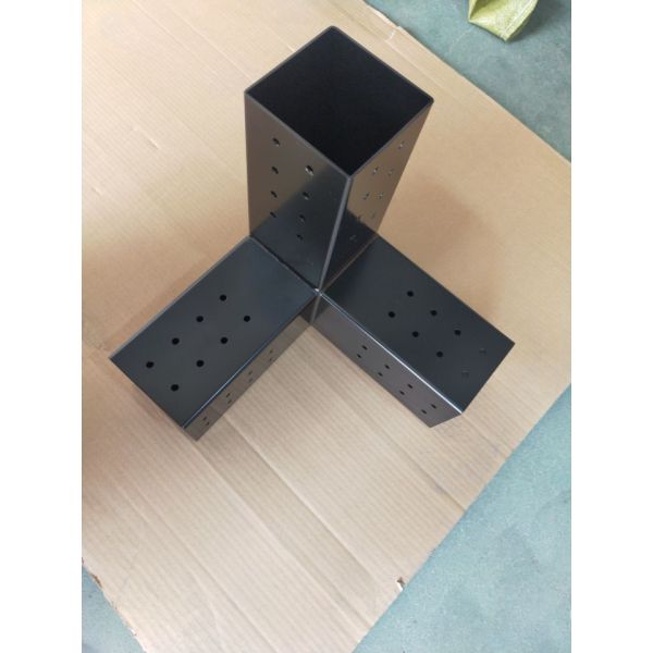 Steel 3-Way Pergola DIY Corner Bracket kit for 4x4 Wooden Beams for Gazebos, Patio Pergolas, Sheds