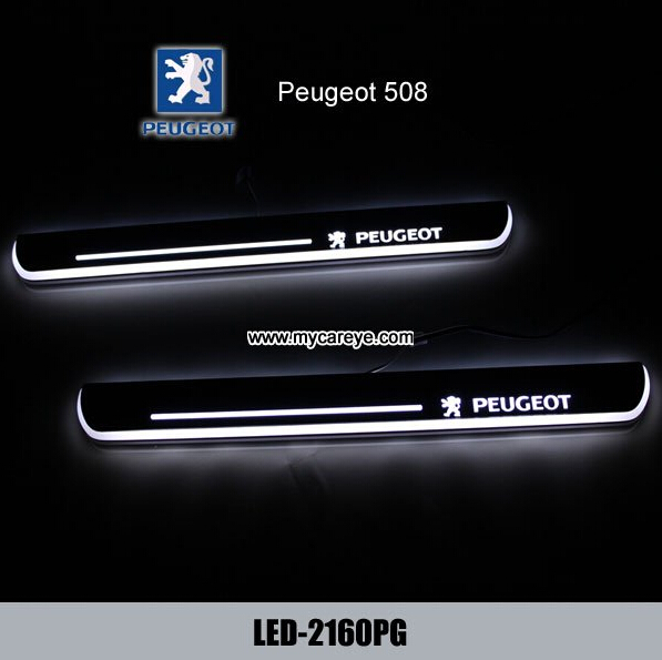 Peugeot 508 car Led lights Moving door sill light Welcome Pedal sale