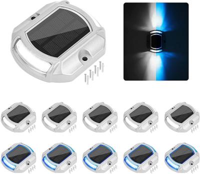 Водостойкий наружный алюминиевый светодиодный садовый шаговой свет солнечная дорога дорога уличный маркер палуба док свет на полу