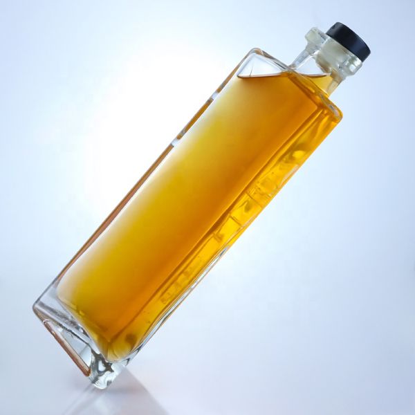 Collar Material Glass Empty 750ml Glass Wine Bottle with Cork Top Finish