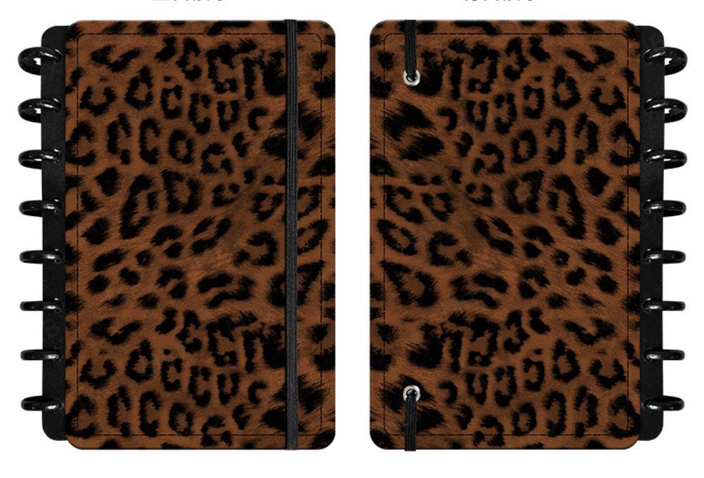 Leopard Print Paper Cover A5 Coil Notebook Eco Friendly With 80 Sheets Spiral Journal