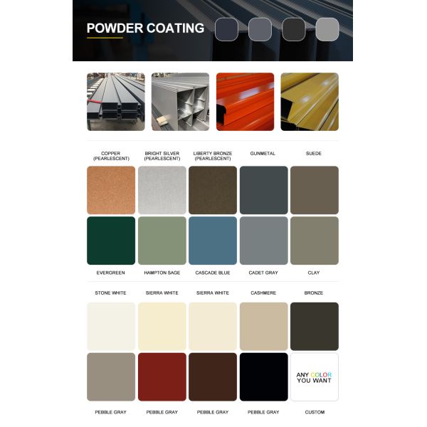 European Standards 6063 T5 Powder Coating Aluminium Profiles for Curtain Wall