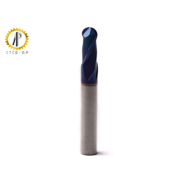 HRC60 12% Cobalt Carbide Ball End Mill With PVD Coating