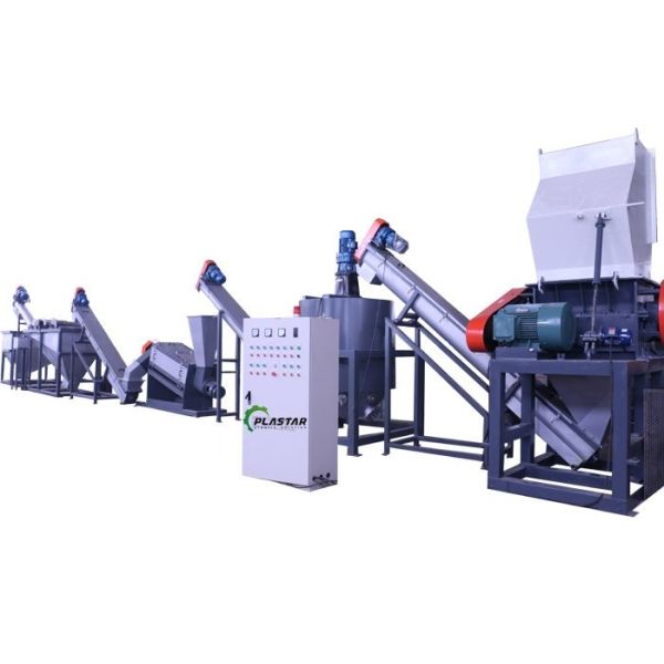 Waste PET Bottle Plastic Washing Recycling Machine 500kg/H