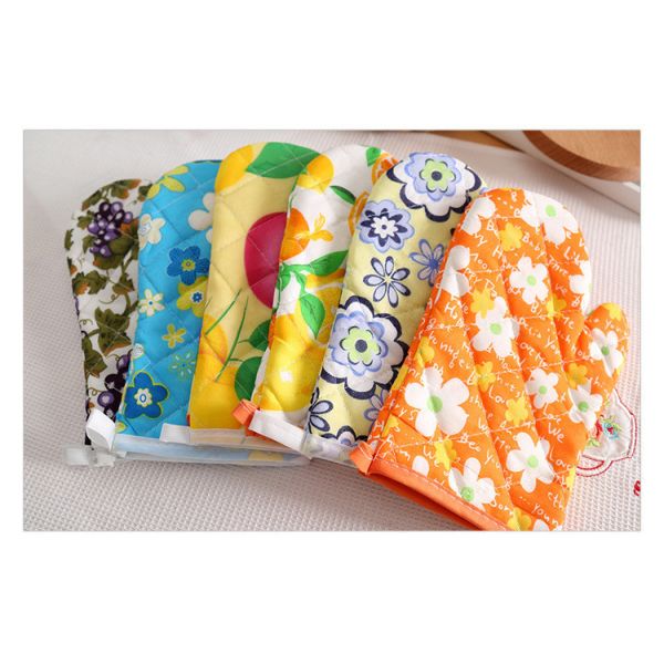 Manufacturer Custom digital printed cooking kitchen microwave cotton oven glove