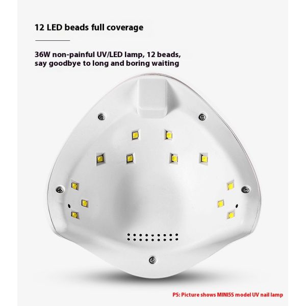 UV LED Nail Lamp with Uniform Lighting Design for Fast Curing Speed and 36W Power to Reduce Nail Art Time