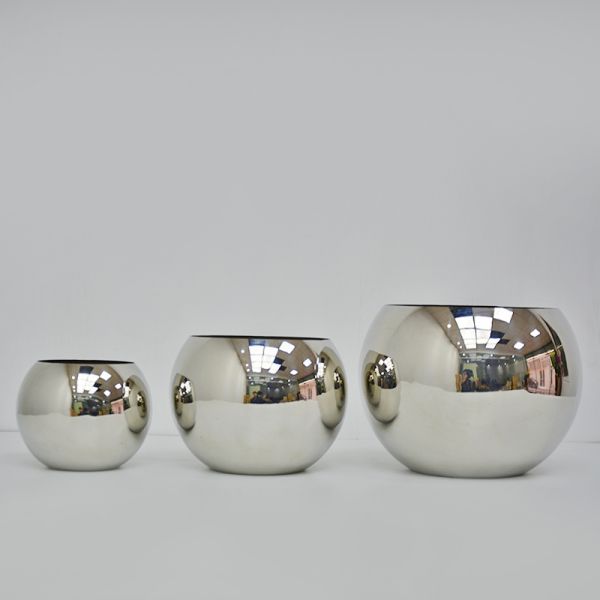 Ball Shape Paint 20cm Dia Odm Stainless Steel Flower Pot