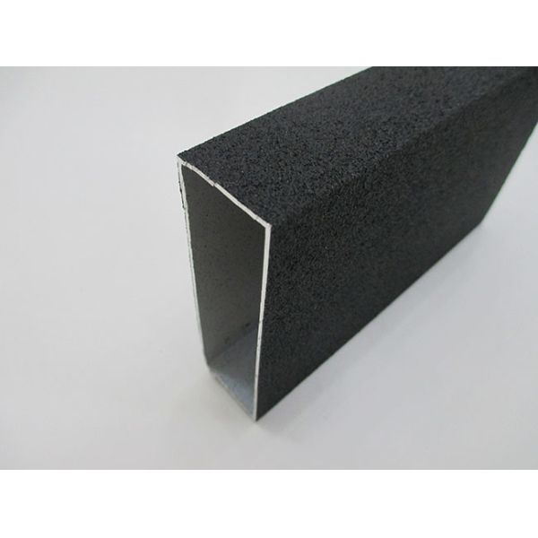 Black Sandblasting Aluminum Tube Profiles High Weather Resistance For Decoration