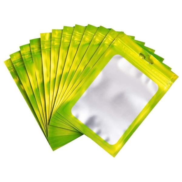 Customized Logo Plastic Retail Aluninum Foil Zipper Packaging Bag with clear hole