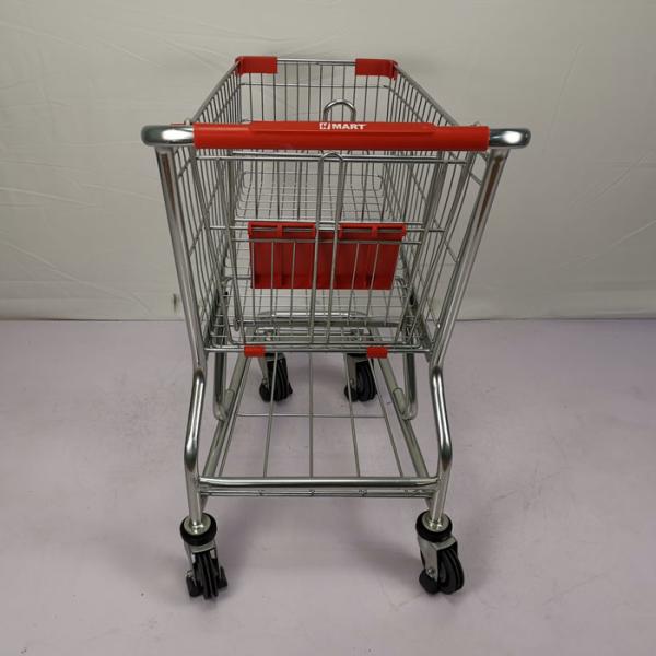 60L American Style Steel Shopping Cart Q195 Steel Chain Retail Shopping Trolley