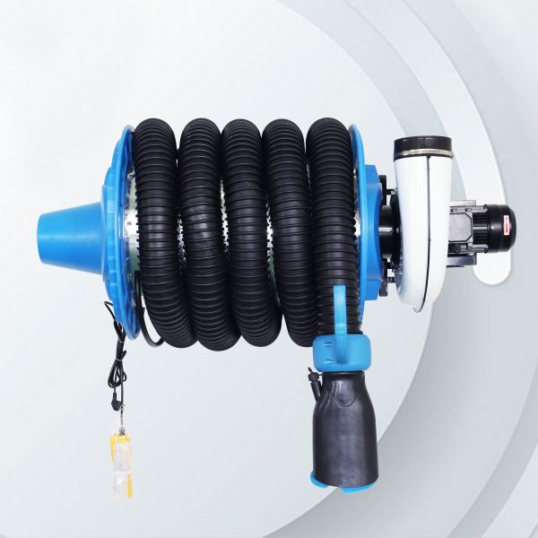 Electric Exhaust Hose Reel High Temperature Retractable Vehicle Fume Extraction System