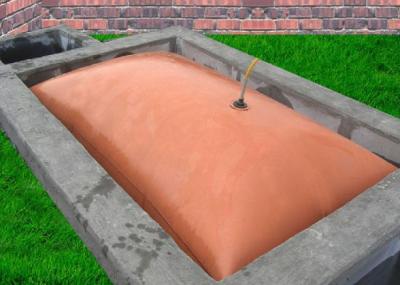 Household Biogas Digester Tank With Red Mud Film Pvc Mesh Cloth And Safety Valve