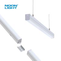 bande LED linéaire en acier peint en poudre blanche 100-277VAC avec capteur à deux niveaux