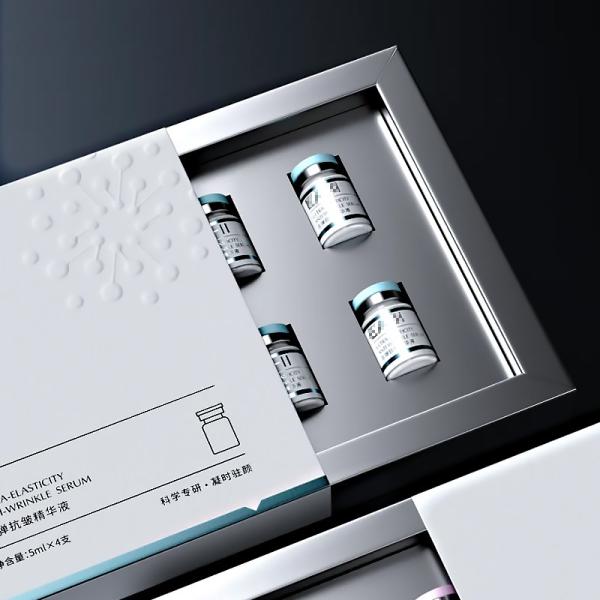 Custom Print Logo Peptide Vials Cosmetic Packaging Box with Labels