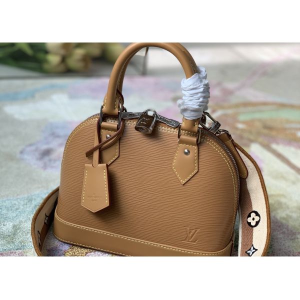 M57540 Water Ripple Alma BB Genunie leather Shell Shape Handbag