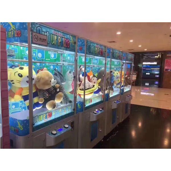 Fancy Cutter Prize Push Box Win Vending Game Machine Metal + Tempering Glass Material