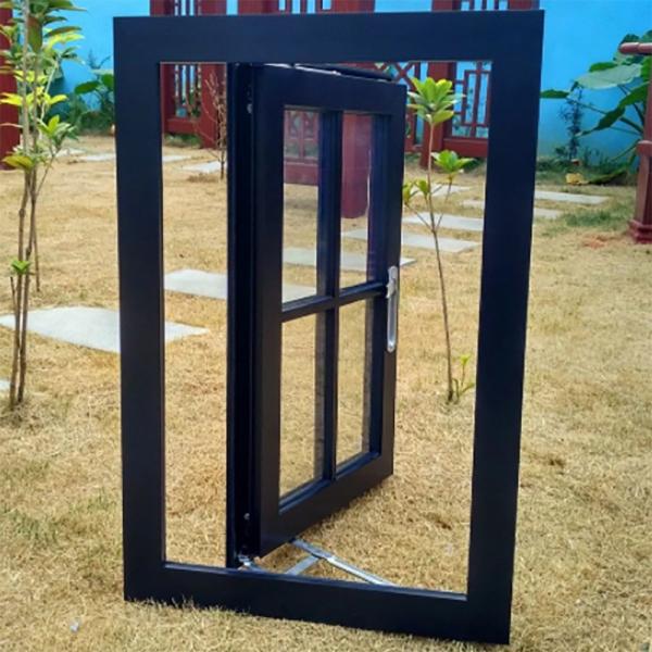 Latest Design Double Glazed Aluminum Casement Windows With Stainless Steel Screen Netting