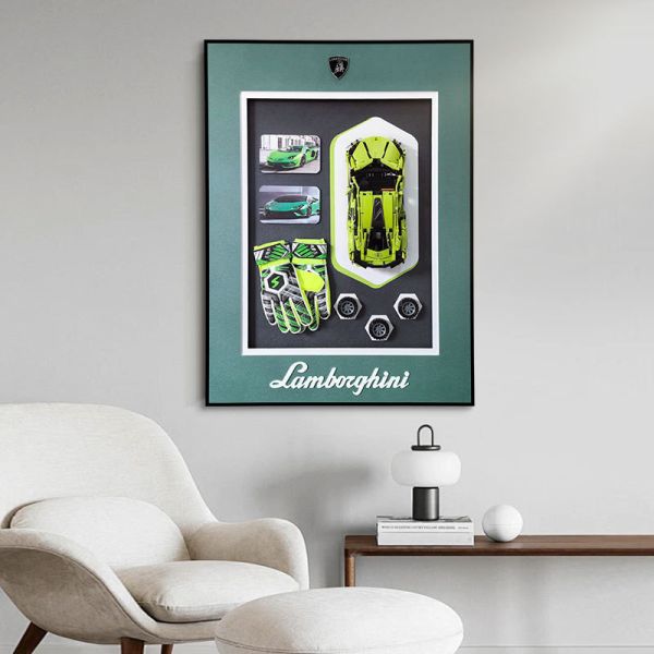 COATING Exclusive Modern Custom Sports Cars Wall Display Frame Designer House Models Building Block Concept Wall Murals