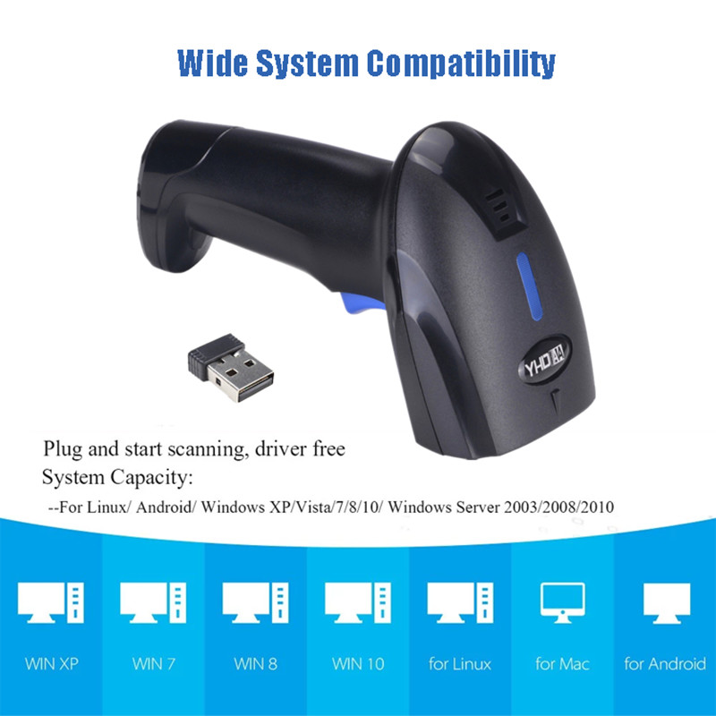 Handheld беспроводной блок развертки штрихкода CCD 1D для розничного Supermaerket YHD-1100CW