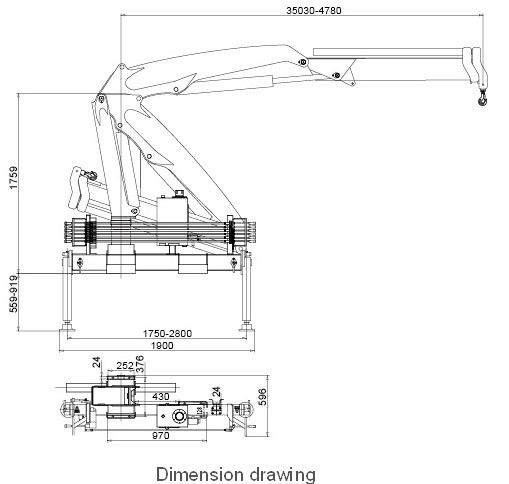 Advanced 2T Heavy Things Articulated Boom Crane For City Construction