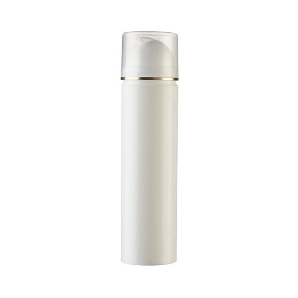 Crimp Pump Style 35ml 50ml 100ml Plastic Airless Dispenser Pump Bottle with PP Over Cap